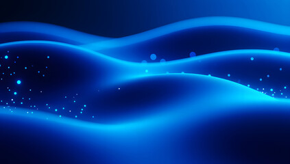 Abstract light three-dimensional luminous particles technology sense KV main visual background