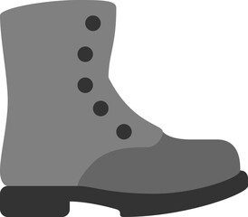 Gray Boot Illustration
