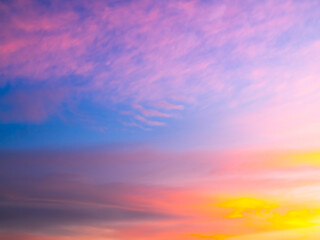 Sky sunset evening sunrise cloud weather dramatic landscape goldent and indigo color gradient pastel horizon, twilight yellow golden reflection morning nature environment energy ecosystem change