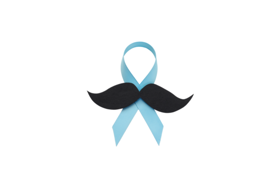 Prostate cancer awareness campaign symbol, isolated on white, PNG