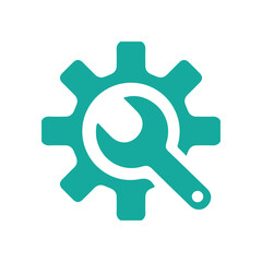 gear icon on white