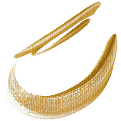 Metallic yellow paint stroke transparent png