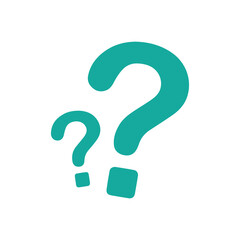 question mark on white background