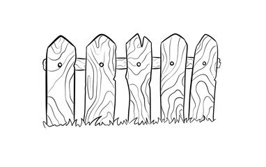 fence digital drawing illustration isolated