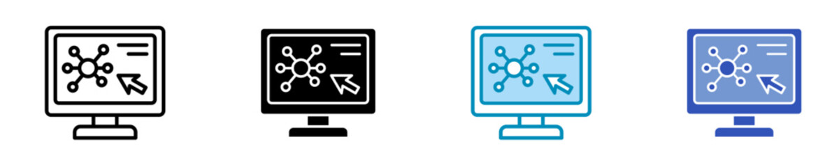 Connection  Icon Set Multiple Style Collection