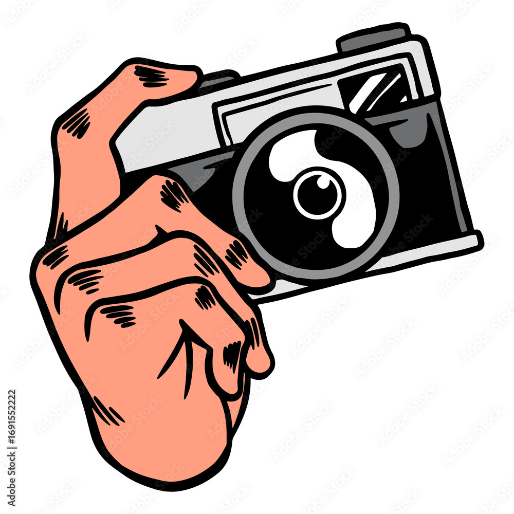Poster Analog camera sticker overlay design element