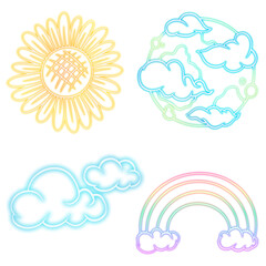 Cute environment sticker overlay design resources