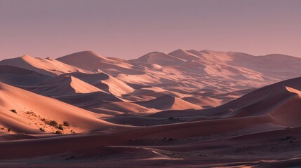 Fototapeta premium Desert dunes sunrise landscape