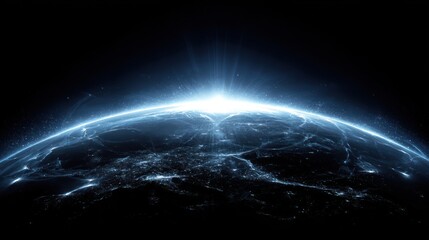 Fototapeta premium Digital earth global connectivity image