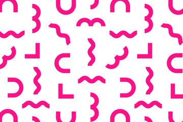 Pink memphis png pattern, transparent background, geometric design