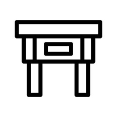 School Desk Icon Vector Symbol Design Illustration