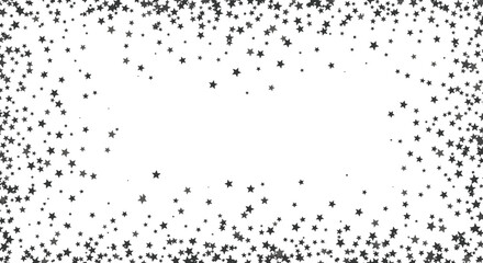 Obraz premium Sparkling star confetti border design element for festive celebrations and elegant party invitations