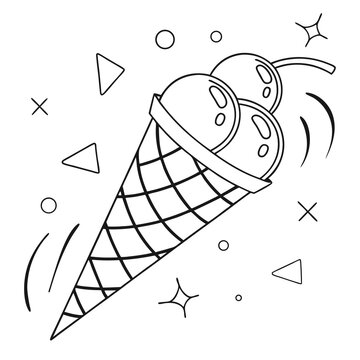 vector illustration of a  ice crem