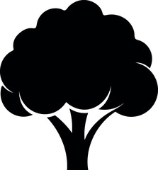 Stylized Cauliflower Floret with Leaf Base Vector