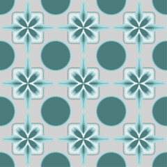 ornamental vector seamless pattern with vintage colorful design