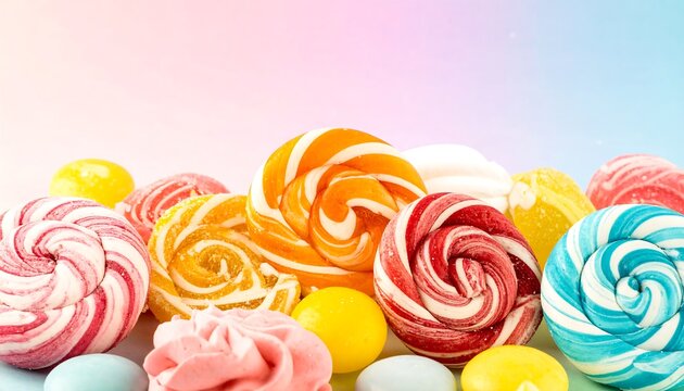 Colorful candies and sweets - Powered by Adobe