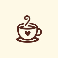 love coffee company logo vector illustration template design