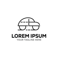 Automotive Delivery Logo Design with Minimal Car Outline
