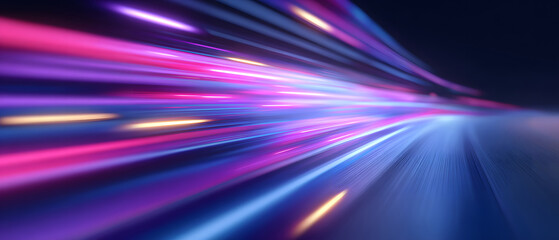 Blue and purple light speed motion background