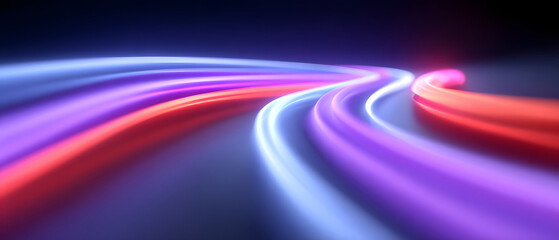 Abstract background with intertwined blue and purple light
