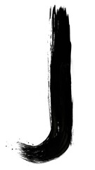Fototapeta premium Letter J png grunge brush stroke typography