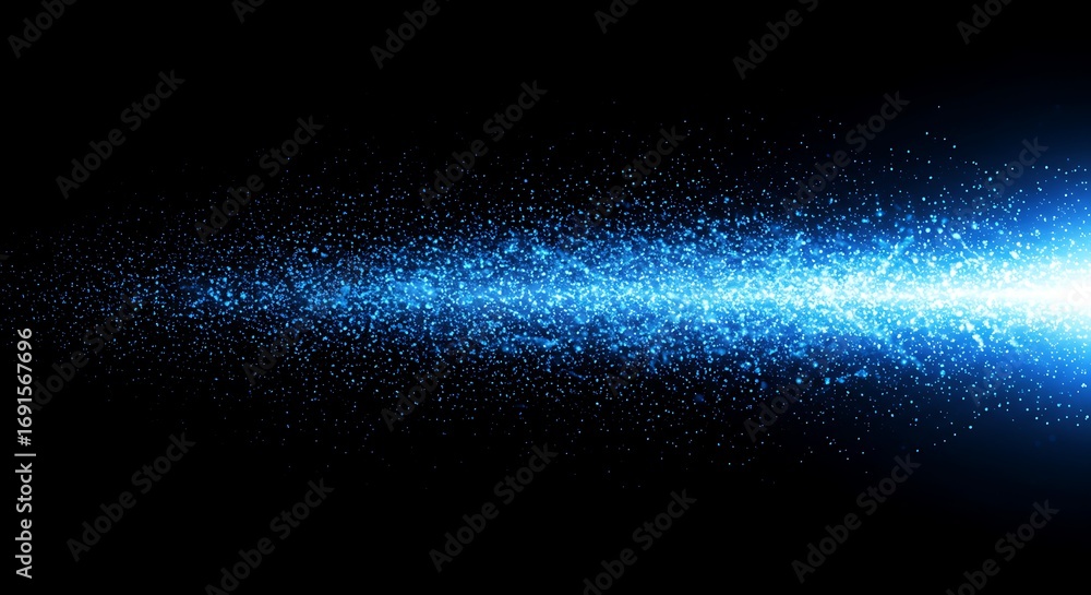 Poster a celestial concept of a cosmic energy beam with glowing stardust particles creating a dynamic and l
