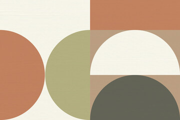 Bauhaus png transparent background, brown earth tone wallpaper