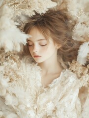 a young female face model