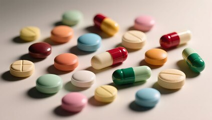 Tablet bottle close-up medical health disease treatment theme background