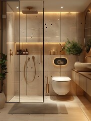modern bathroom interior with bathroom