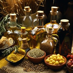 olives and olive oil