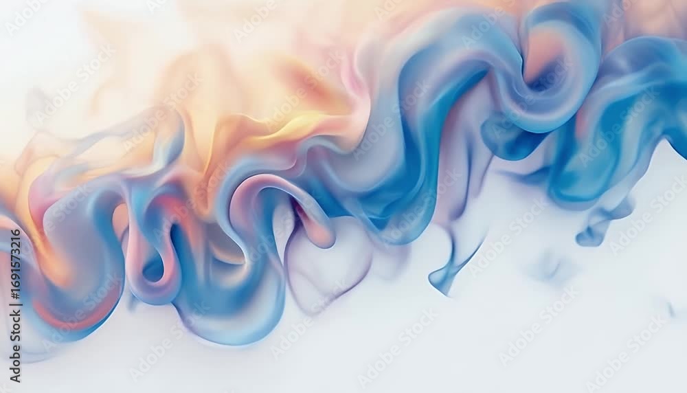 Poster dynamic abstract flow - colorful swirls and fluid motion in a mesmerizing visual display.