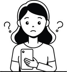 Young girl holding a flower in a vibrant illustration