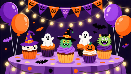 Delicious dessert illustrations for Halloween