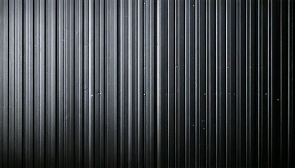 Dark gray corrugated metal texture background with vertical ribs