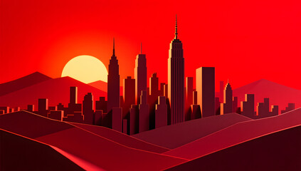 Army Day Party Day Red ancient architecture National Day business background