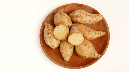 Indonesian sweet potato pile, known as Ubi Cilembu or Ubi Manis from West Java