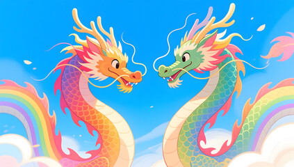 Ink style Chinese dragon image poster Dragon Boat Festival dragon head illustration