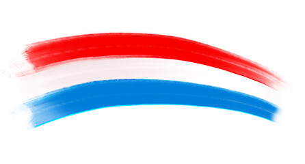 Abstract Grunge Luxembourg Flag Brush