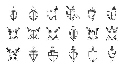 Shields And Swords Minimalist Line