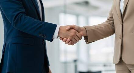 Businesspeople handshake partnership