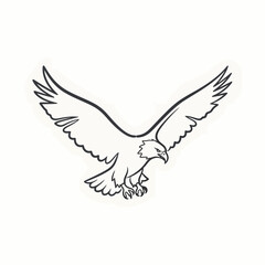 Fototapeta premium Powerful eagle in dynamic flight, wings spread wide, conveying strength, freedom, and a fierce, determined spirit ideal for branding and design projects.