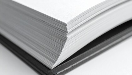 Close-up of an open book's pages, revealing the intricate texture and crisp edges – a symbol of knowledge and learning