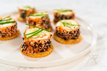 Smoked Salmon Jumbo Cream Cheese Rolls From Assembly to Plating