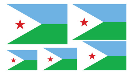 Djibouti Flag PNG – Transparent Background in All Sizes