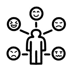 Human Emotions Outline Drawing