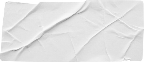 Blank white paper sticker label isolated on white background