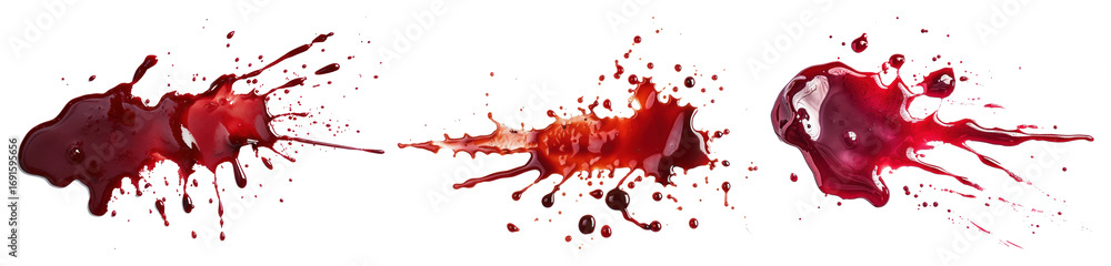 Canvas Prints png realistic red liquid splatters design, element set on transparent background