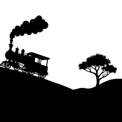 Obraz premium train on the railway, train, railway, rail, railroad, track, transportation, tracks, travel, rails, transport, steel, sky, road, iron, metal, locomotive, old, landscape, perspective, distance, line, s