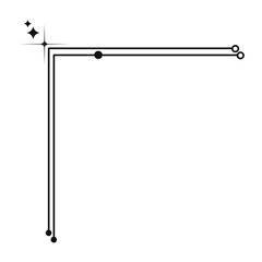 Obraz premium Elegant corner flourish with subtle sparkle adds sophisticated charm to any design project.